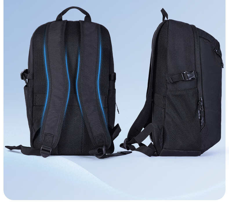 Li-Ning Men's Backpack Lightweight Waterproof School Bag for High School Students Laptop Bag Women's Student Backpack Light Gray 2