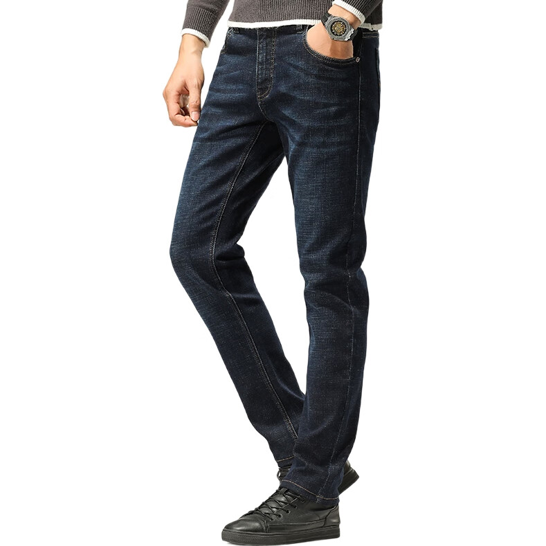 Zengzhi / Zengzhi Мужские джинсы в стиле Business Casual 928010 Сине-черные Размер 31