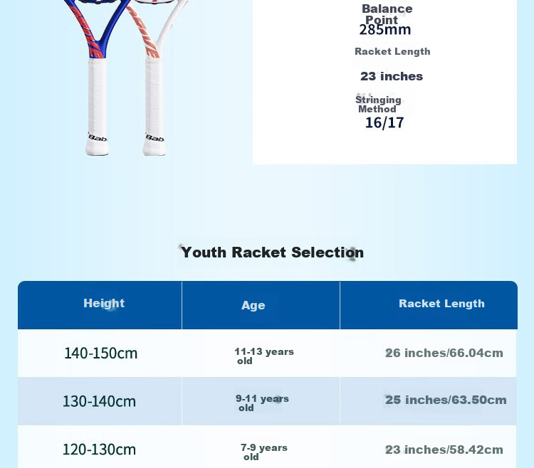 Babolat DRIVE JR Series New Children's And Youth Advanced Beginner All-In Tennis Racket, Baobao Li 9