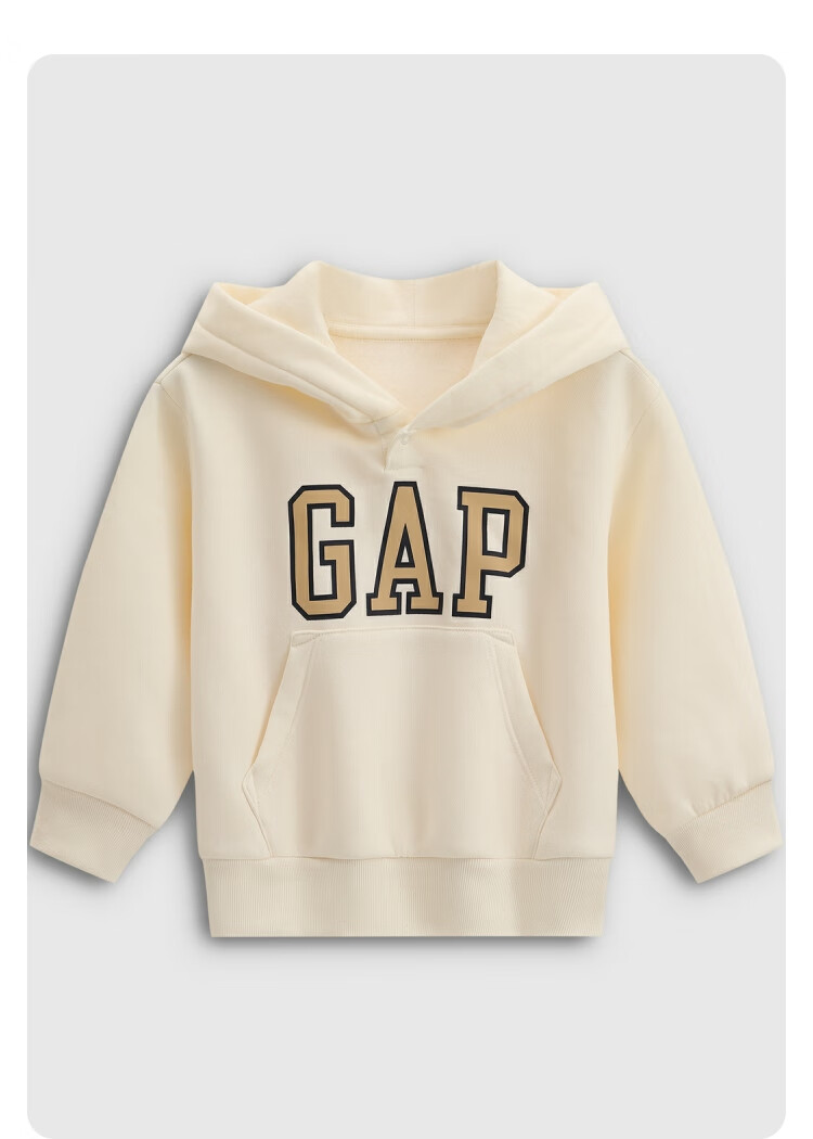 GAP Children's Autumn Logo Printed Fleece Pullover Hoodie Sweatshirt for Boys And Girls, Kids' Clothing 829299 8