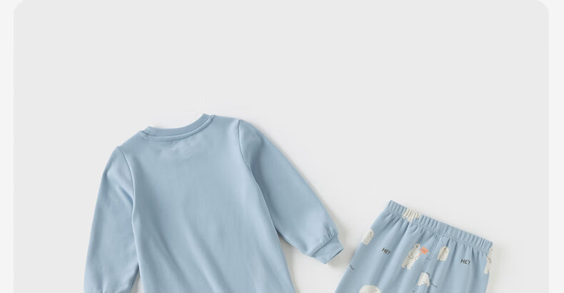 DAVE & BELLA Kids' Autumn Long-Sleeve Antibacterial and Anti-Mite Underwear Set for Boys Age 5 6