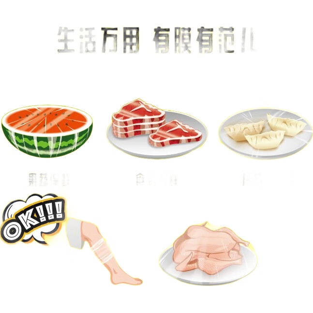 Пищевая пленка Glad Cling Film, 45 метров, 20 см ширина, с встроенным резаком, бытовая