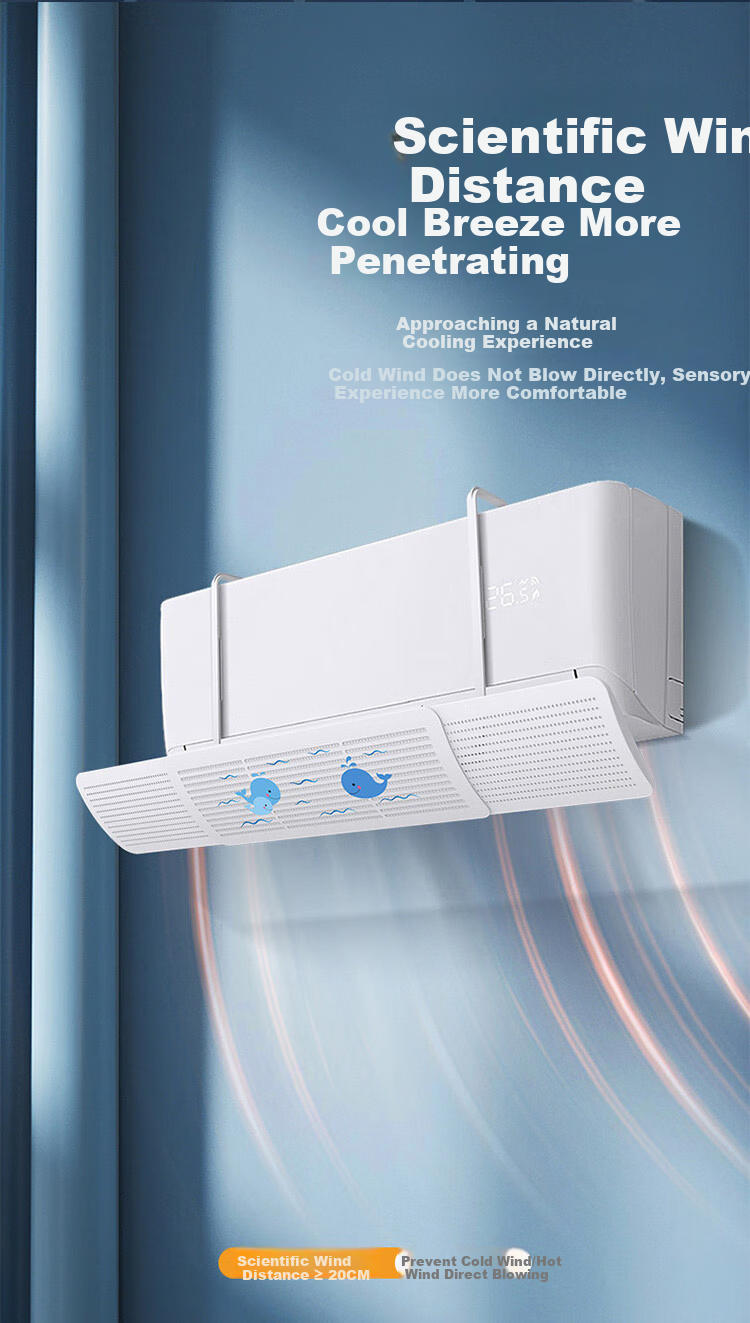 Baoshi Air Conditioner Wind Deflector, Wall-Mounted, Postpartum Care, Baby Protection, Anti-Direct Blowing, Wind Shield Cover, Extendable, Universal Air Outlet Wind Guard 3
