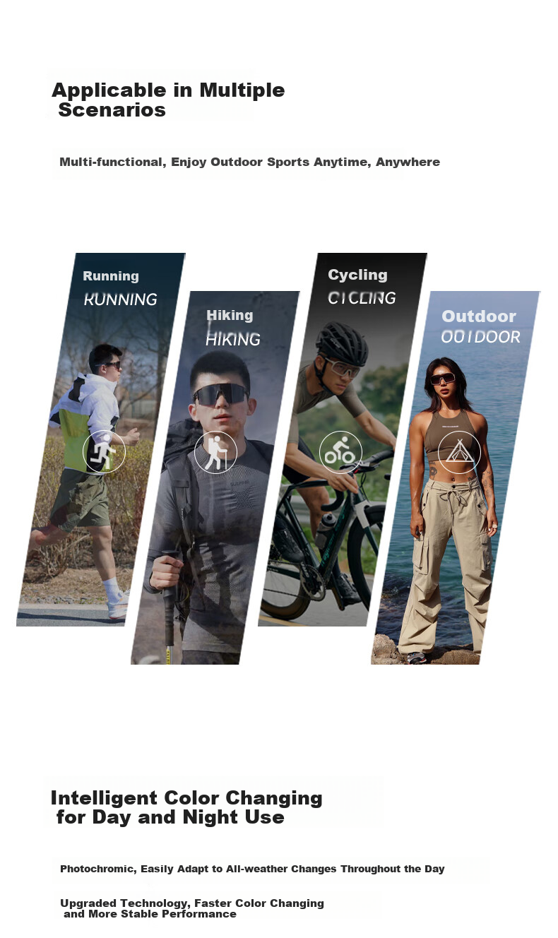 GUB Cycling Glasses, Anti-Glare, Photochromic, Day And Night Use, for Men And Women, Eye Protection, Road Bike, Myopia, Windproof, Sandproof 3
