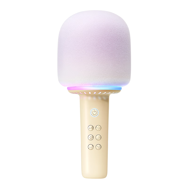 Maowangshouyinji Cat King Inspiration Lollipop Microphone Speaker Singing All-In Karaoke Home KTV Live Streaming Singing Recording Bluetooth Speaker, Yuni Purple, Holiday Gift