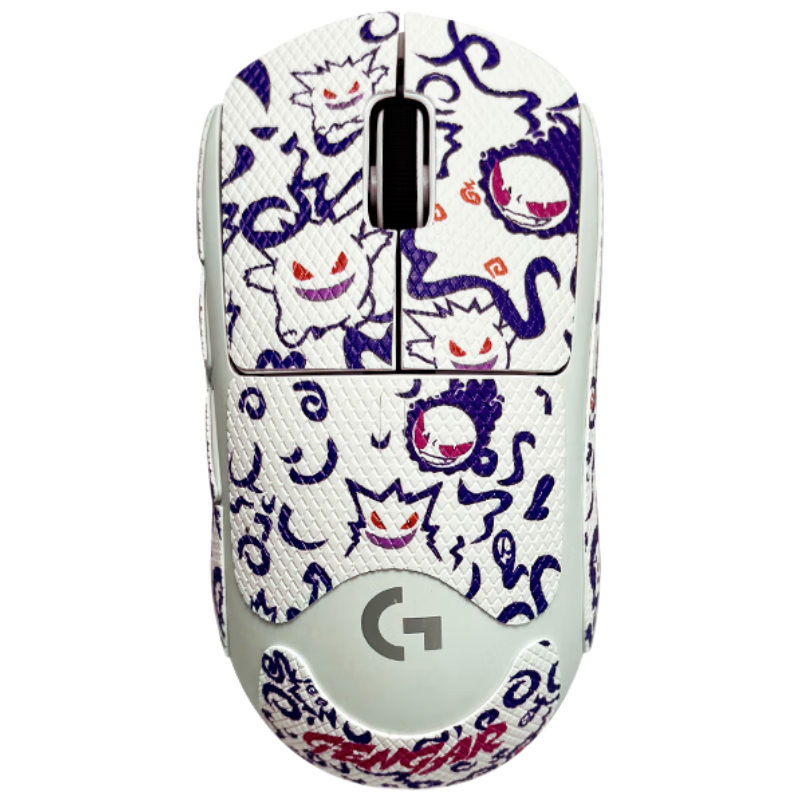Huoxi Gpw2 Mouse Anti-Slip Sticker, Dog Shit King Second/Third/Fifth Generation Sticker, Sweat-Absorbing Anti-Slip Anti-Scratch Gaming Mouse Pad, GPW2/3/5 Generation White Gengui Full Coverage