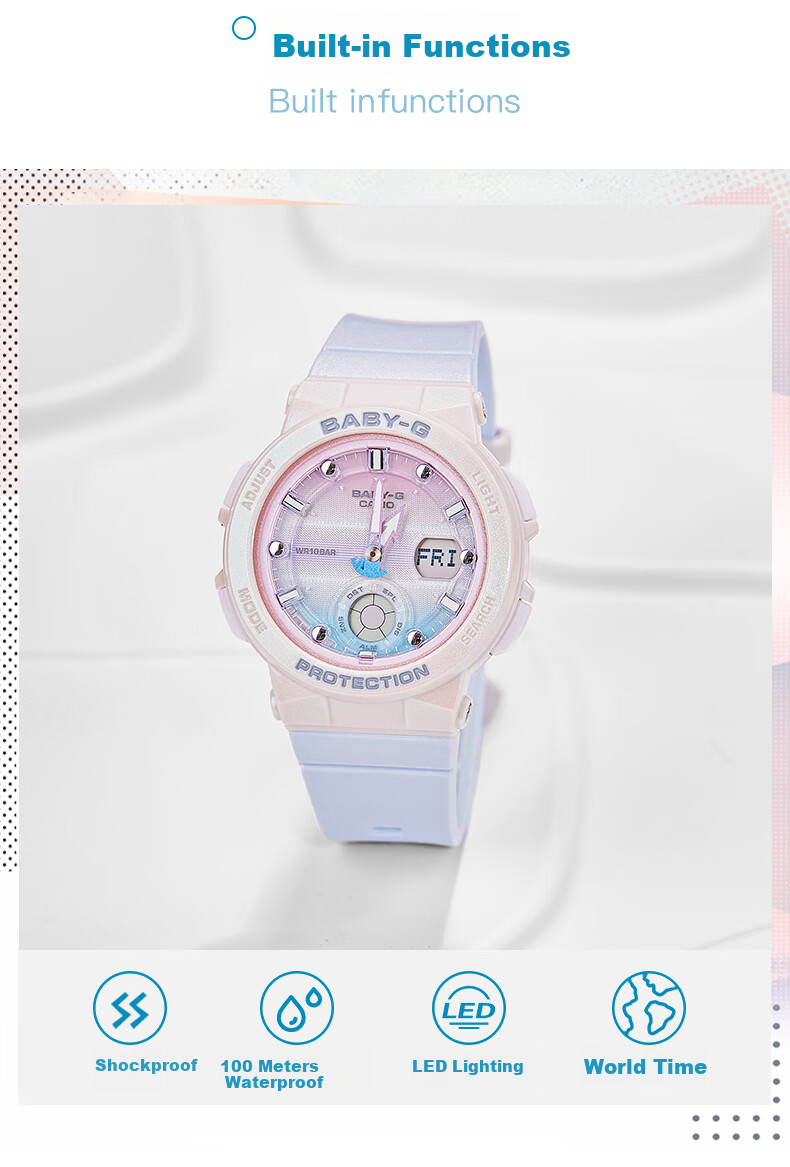 Casio Women's Watch BABYG Sports Student Watch, Mermaid Ocean [Valentine's Day Gift], BGA-250 3