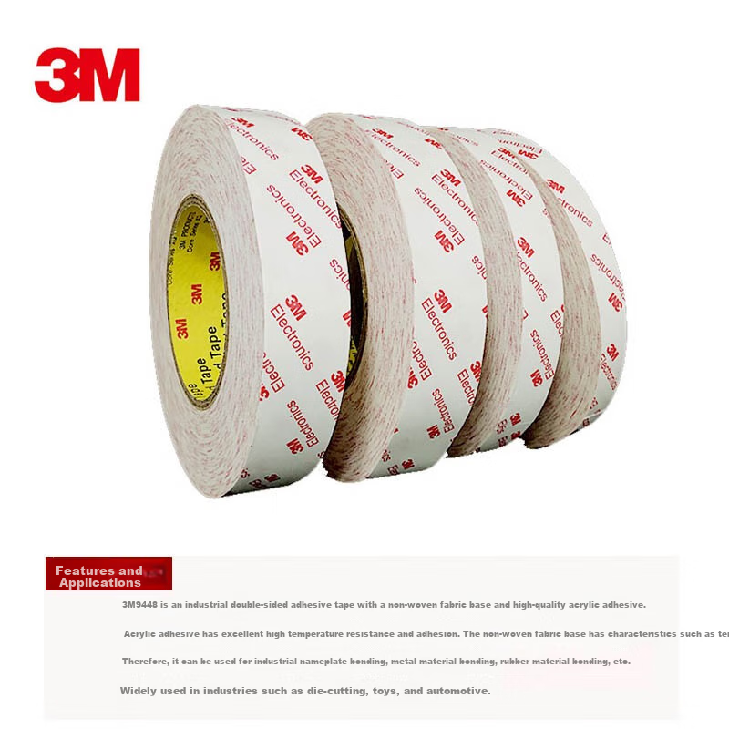 3M Double-Sided Tape, Strong Adhesive Tape for Home And Office Use, Wedding Decorations, Spring Festival Couplets, Semi-Transparent Y9448HK Model, 15mm Wide * 50 Meters Long * 0.15mm Thick