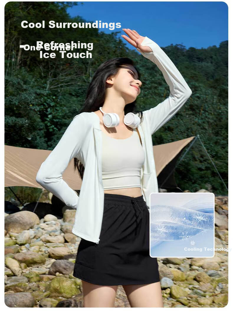 Warrior UPF50+ Slim-Fit Hooded Sun Protection Jacket for Women, Summer 2026 Style, UV-Resistant, Cool Ice-Feel Sun Protection Coat 4