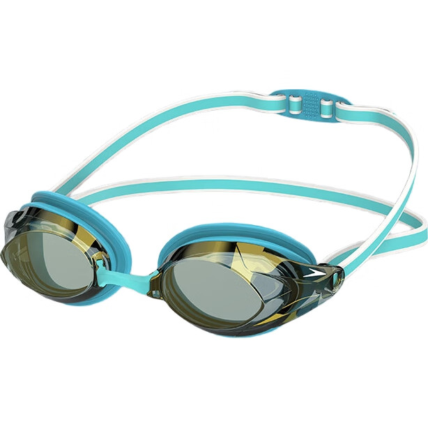 Очки для плавания Speedo V-Speed 3-го поколения, Smart Fit, защита от запотевания, защита от солнца, двойные линзы, профессиональные гоночные, женские с покрытием, цвет синий/серый