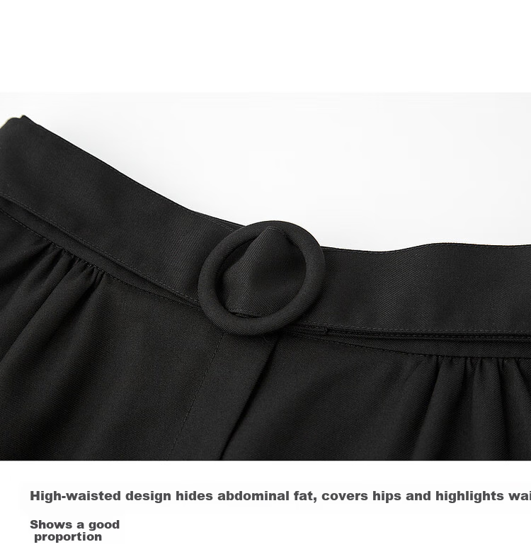 Dme [TR Commuter A-Style Midi Skirt], Spring And Autumn, Elastic Waistband, Mid-Length Skirt for Wome 6