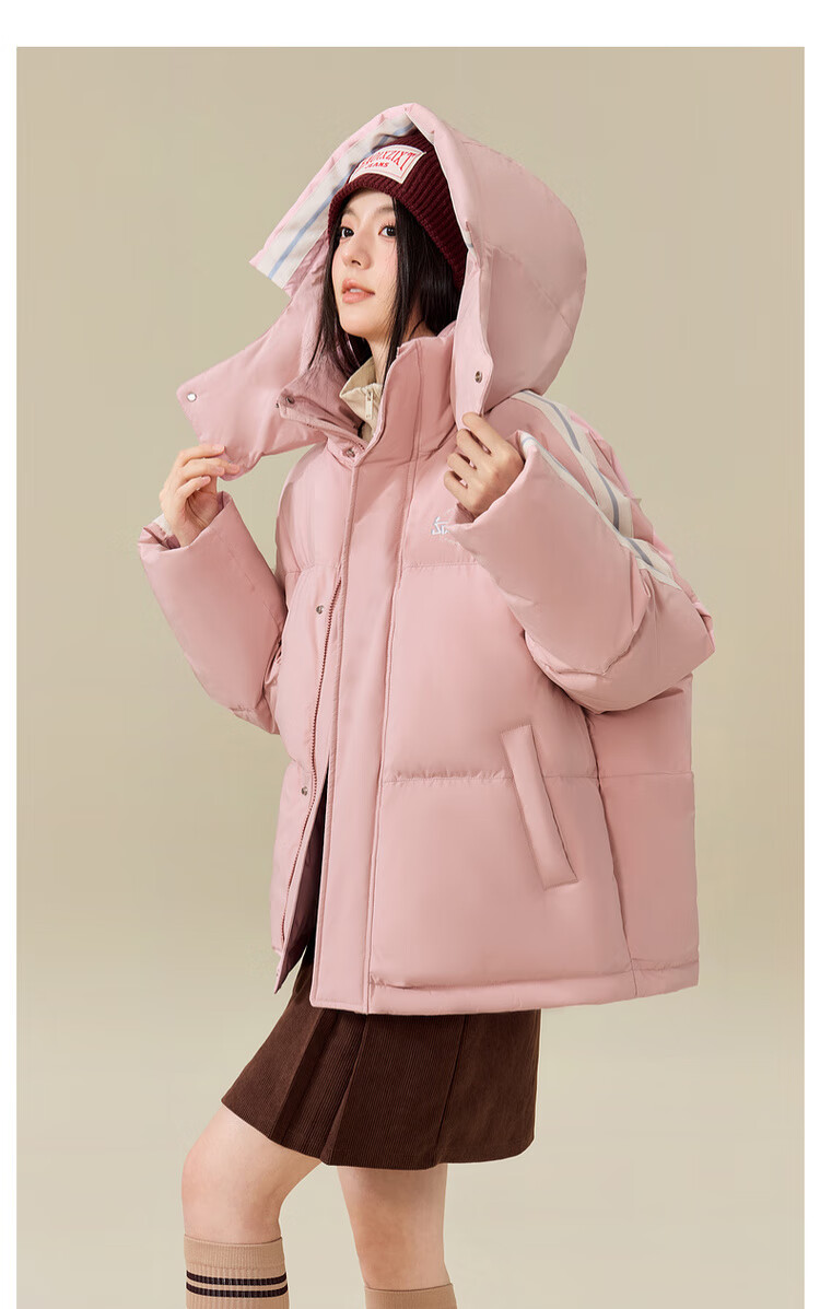 SNOWFLYING 2025 Autumn New Unisex Couple Short Hooded Down Jacket Energetic Sporty Youth Puffer Trend 9