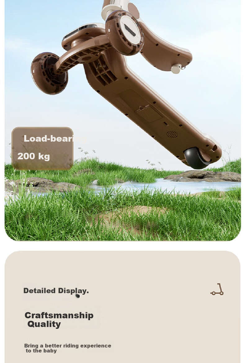 361° Scooter for Boys And Girls, Suitable for Ages 1-3 Children Can Sit on It, Kids' Kick Scooter, Holiday Gift YM-002 16