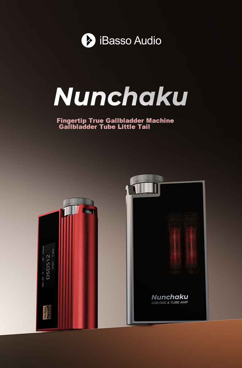 IBasso Nunchaku Balanced Decoding Headphone Amplifier, 4.4 Balanced Type-C, Replaceable Cable, HIFI Portable Android Computer Tube Small Tail Adapter Cable, Red 2