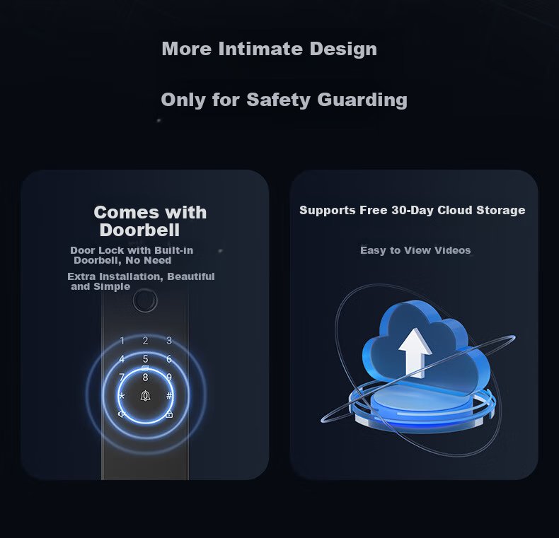 Haier Smart Door Lock P30 Facial Recognition Version Electronic Lock Password Door Lock Entry Door Anti-Theft Door Home Fingerprint Lock 17
