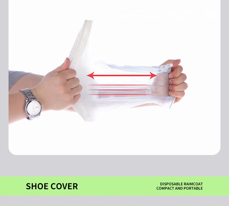 BWNK Waterproof Rain Shoe Covers Thickened Portable Non-slip Wear-resistant White 2 Pairs XXL Size 9