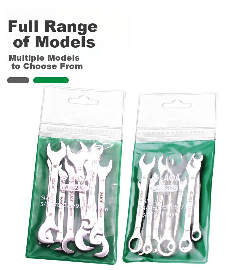 LAOA Ultra-Thin Mini Dual-Purpose Wrench Set, Stainless Steel Plum Blossom Wrench 4-11mm LA352802 15