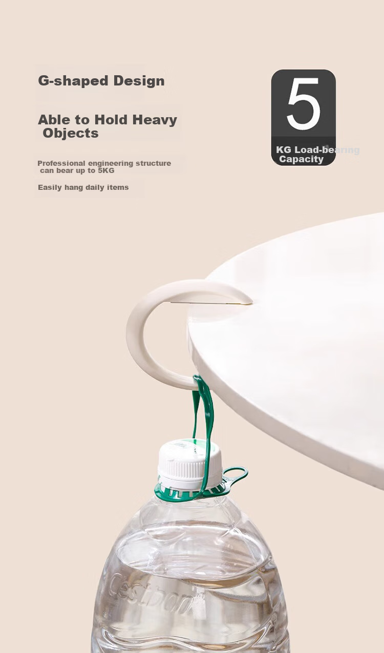 KATEI STORY Hook, Bedside, Movable, Student Dormitory, ABS Material, No-Nail Installation, Weight Capacity 5kg, Backpack Hanger 5