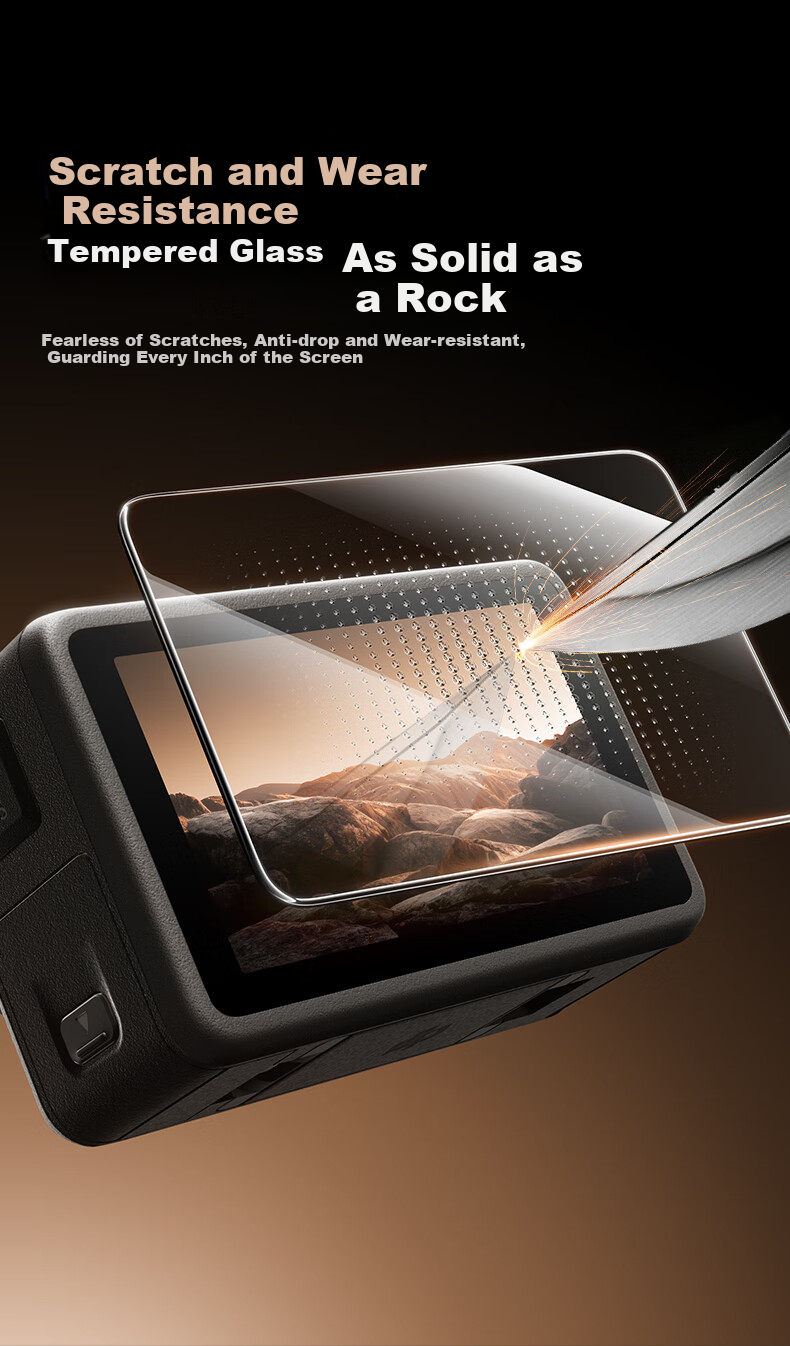 BIAZE [Instant Application Tool] Compatible Tempered Glass Screen Protector for DJI Action 5 Pro, AR Anti-Glare Film, Screen Protection Film for Action 5 Pro Body, Compatible with Rabbit Cage Version JS28 6