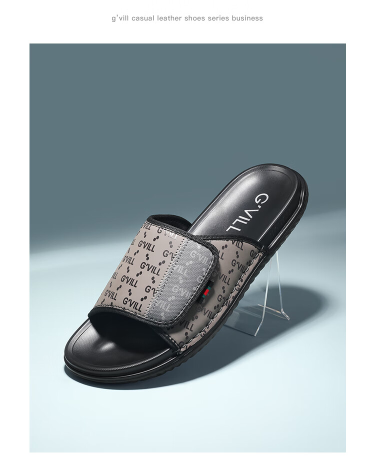Guizhibu New Summer Men's Casual Slide Sandals, Outdoor Wear-Resistant Versatile Casual Shoes, Slippers, G612 Black-Brown, Size 38 3