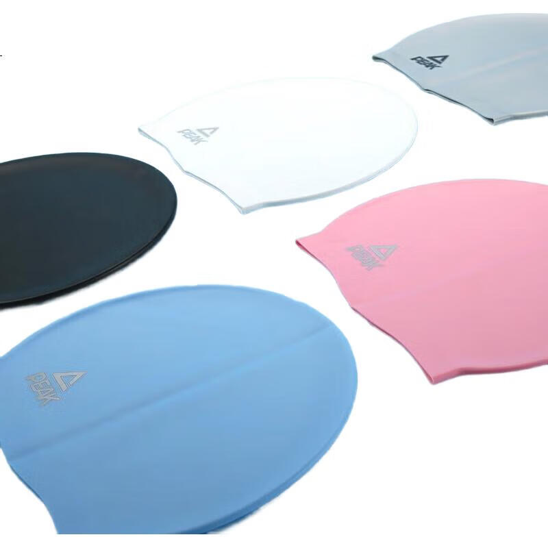 Плавательная шапочка PEAK Silicone, водонепроницаемая, с защитой ушей, удобная, увеличенная, для длинных волос, для мужчин и женщин, взрослых, для профессиональных тренировок, серебристая