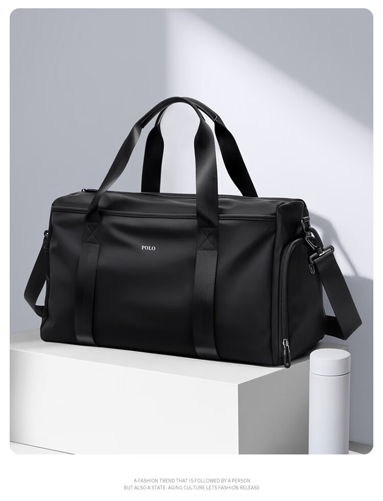 POLO Travel Bag, Men's Handbag, Large Capacity Shoulder Crossbody Bag, Sports Fitness Bag, Business Trip Luggage Bag 1