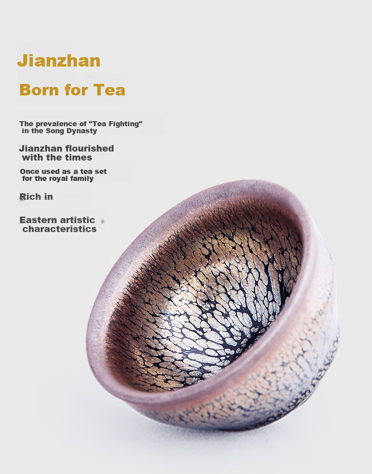 Danyi Jianyang Jianzhan teacup oil drop partridge feather pattern tasting cup iron-rimmed teacup host cup original ore glaze tea set bound mouth 3