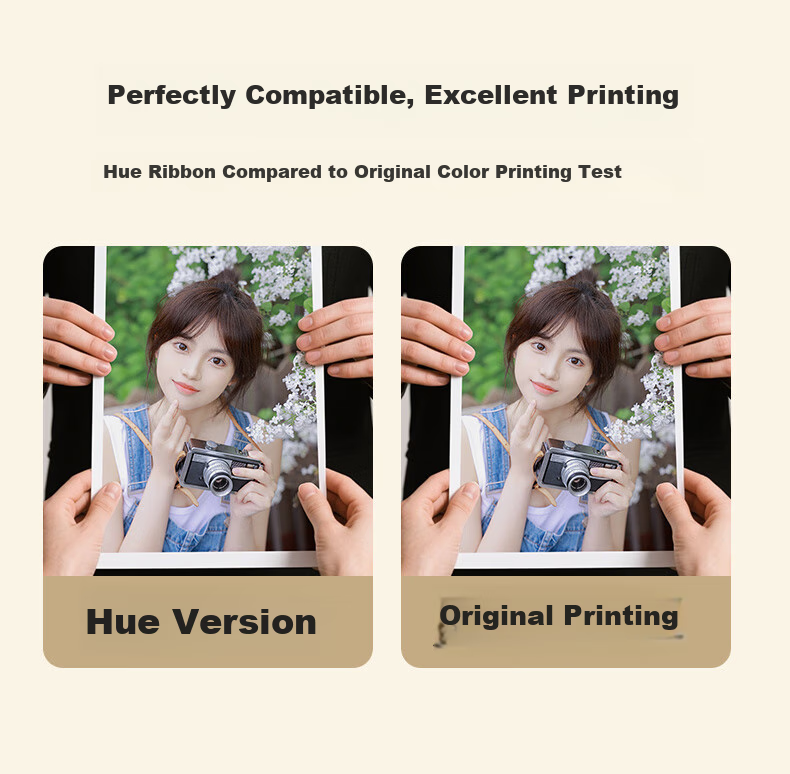 Huiwei Compatible with Fujifilm PSC2D Xiaoqiaoyin II Digital Photo Printer Second Generation Film Paper Photo Consumables Pack: 6-Inch Ribbon + 40 Sheets of Photo Paper 3
