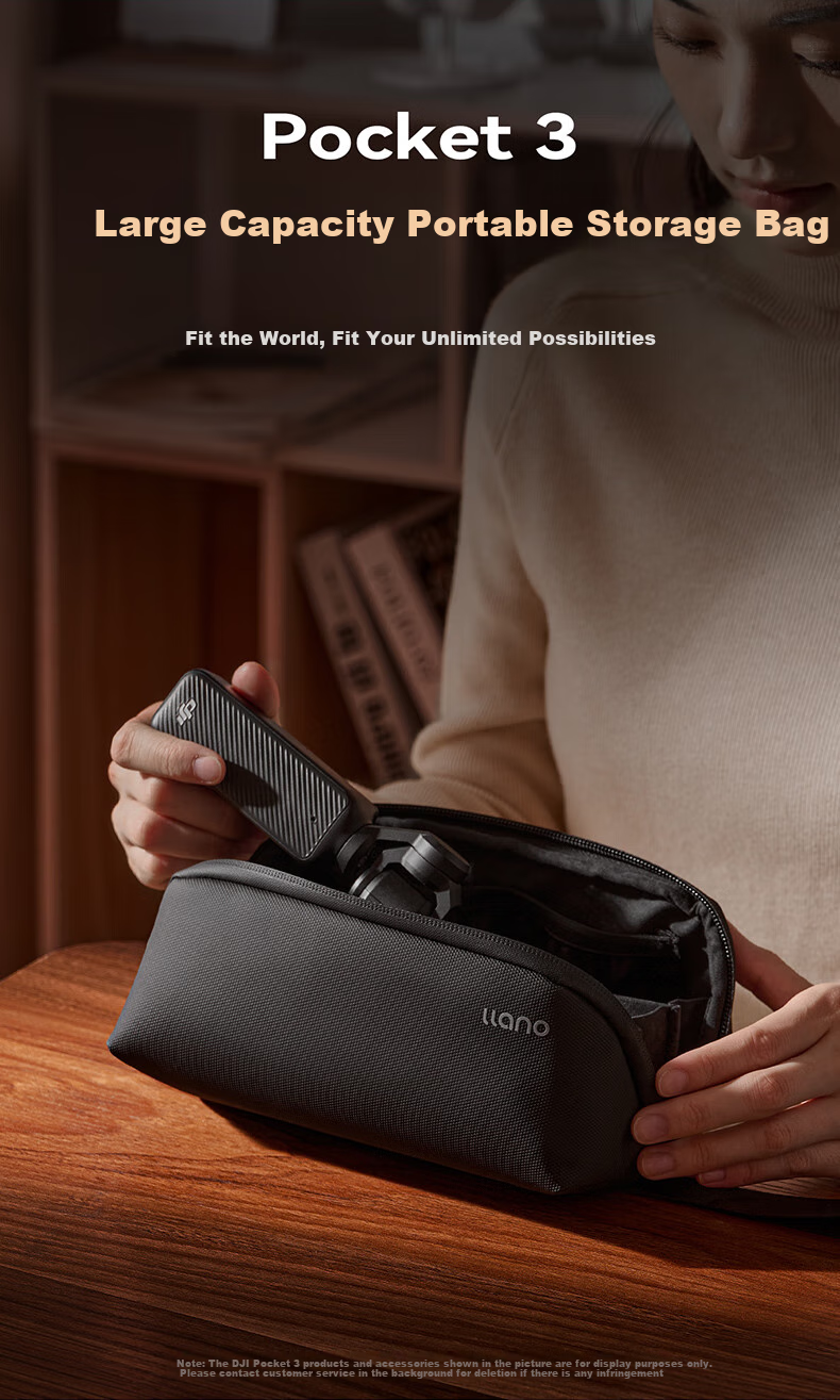 Llano DJI Pocket 4/3 Storage Case All-in-One Camera Bag Pocket Gimbal Protective Box Multi-Accessory Handheld Portable Travel Hard Shell Shockproof Pressure-Resistant Water-Resistant Bag 2