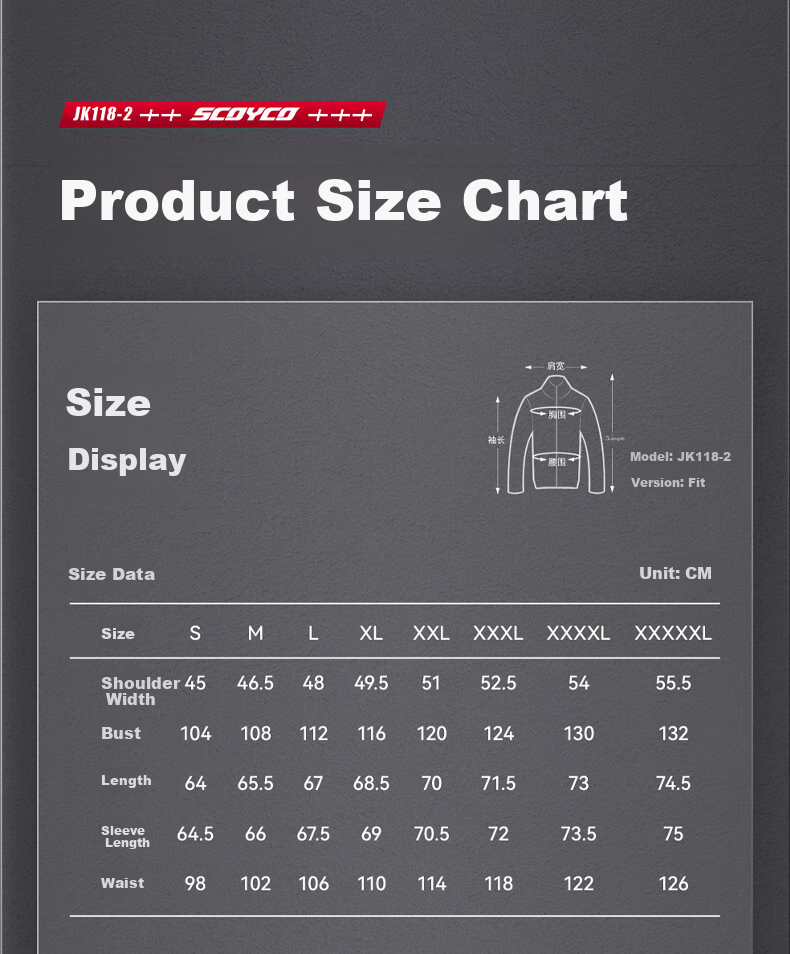 SCOYCO Motorcycle Summer Riding Suit, CE Protective Anti-Fall Motorcycle Jacket, Ventilated Breathable All-Season Daily Commute Motorbike Gear 14