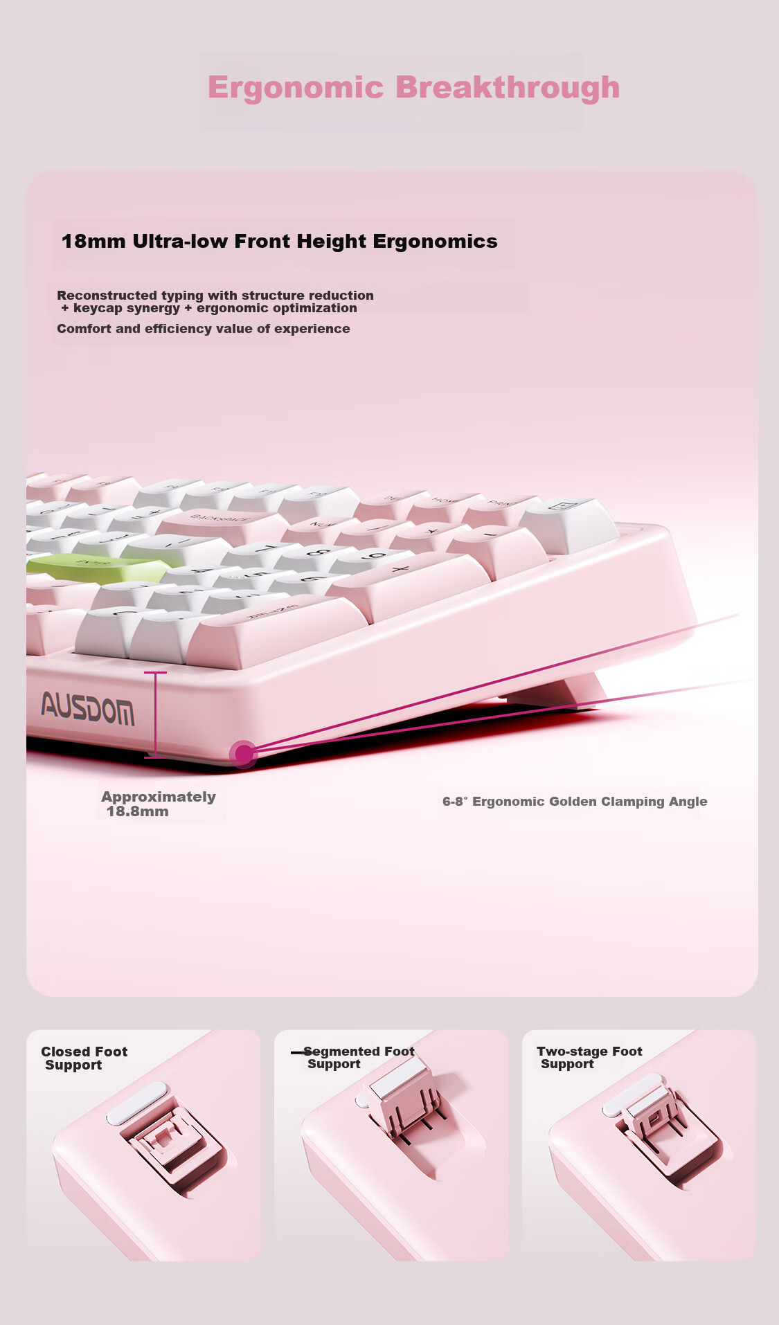 AUSDOM H98 Mechanical Keyboard, Quiet Customizable Wireless Keyboard, Gasket Structure, Full-Key Hot-Swappable, Bluetooth Tri-Mode, Gaming And Office Computer IPad Keyboard, 98 Keys - Yingcaoyu 6