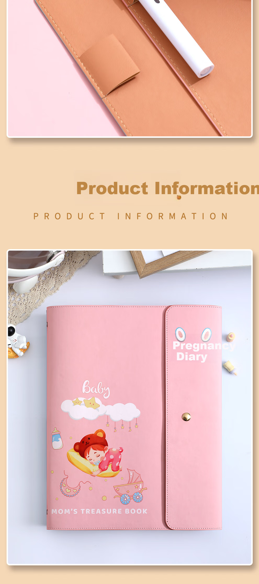 Jiaranheng Pregnancy Check-Up Organizer, Prenatal Report A4, Pregnancy Record Book, File Storage Pouch, Loose-Leaf Portable B-Ultrasound Examination Form, File Folder, Large Capacity Collection Book, Blue 10