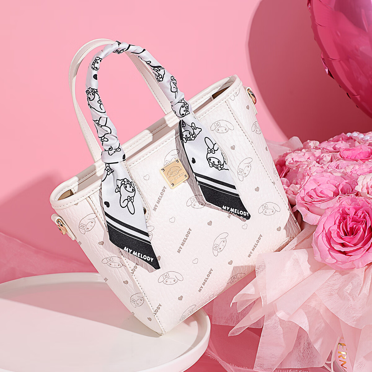 Mesuca X Melody Basket Bag, Women's New Crossbody Bag, Printed Gift Box, Birthday Present for Wome