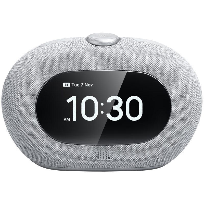 JBL HORIZON 3 Bluetooth Alarm Clock Speaker, Home Bedroom Audio System, Ambient Night Light, FM Radio Tuning, Birthday Gift, Gray