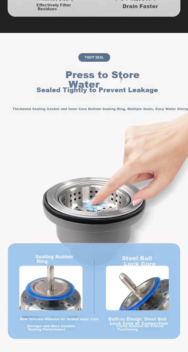 ARROW Kitchen Sink Drain Pipe Three-Way Fitting Set, Dishwashing Basin Drainage System, Sink Drainage Pipe 7