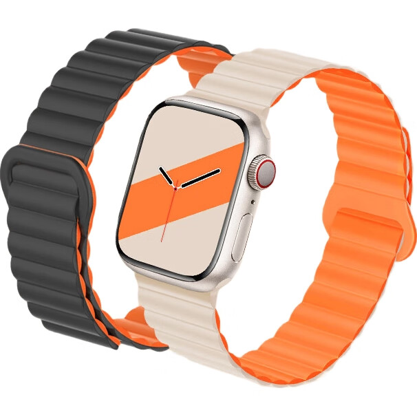 Ремешок Mashi для Apple Watch, силиконовый с магнитной застежкой, для Apple IWatch Ultra 3/S11/10/9/8/7/6/SE3, цвет "Звездное сияние" с синим, 38/40/41/42 мм