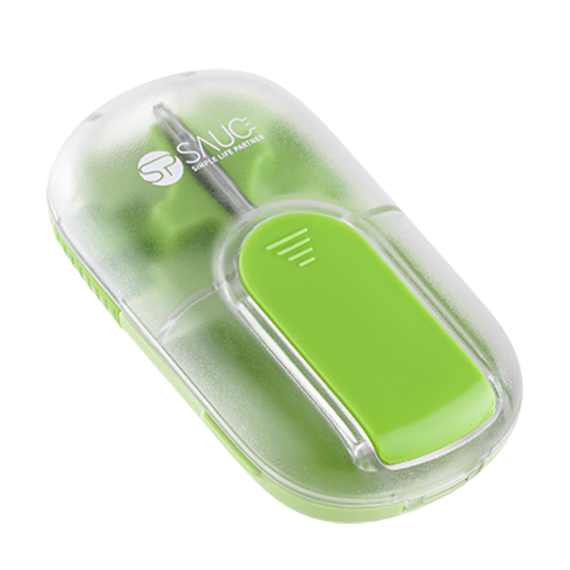 Daisy Leaf Japanese-Style Pill Cutter, Quartering Tool, Pill Splitter, Portable Small Pill Box