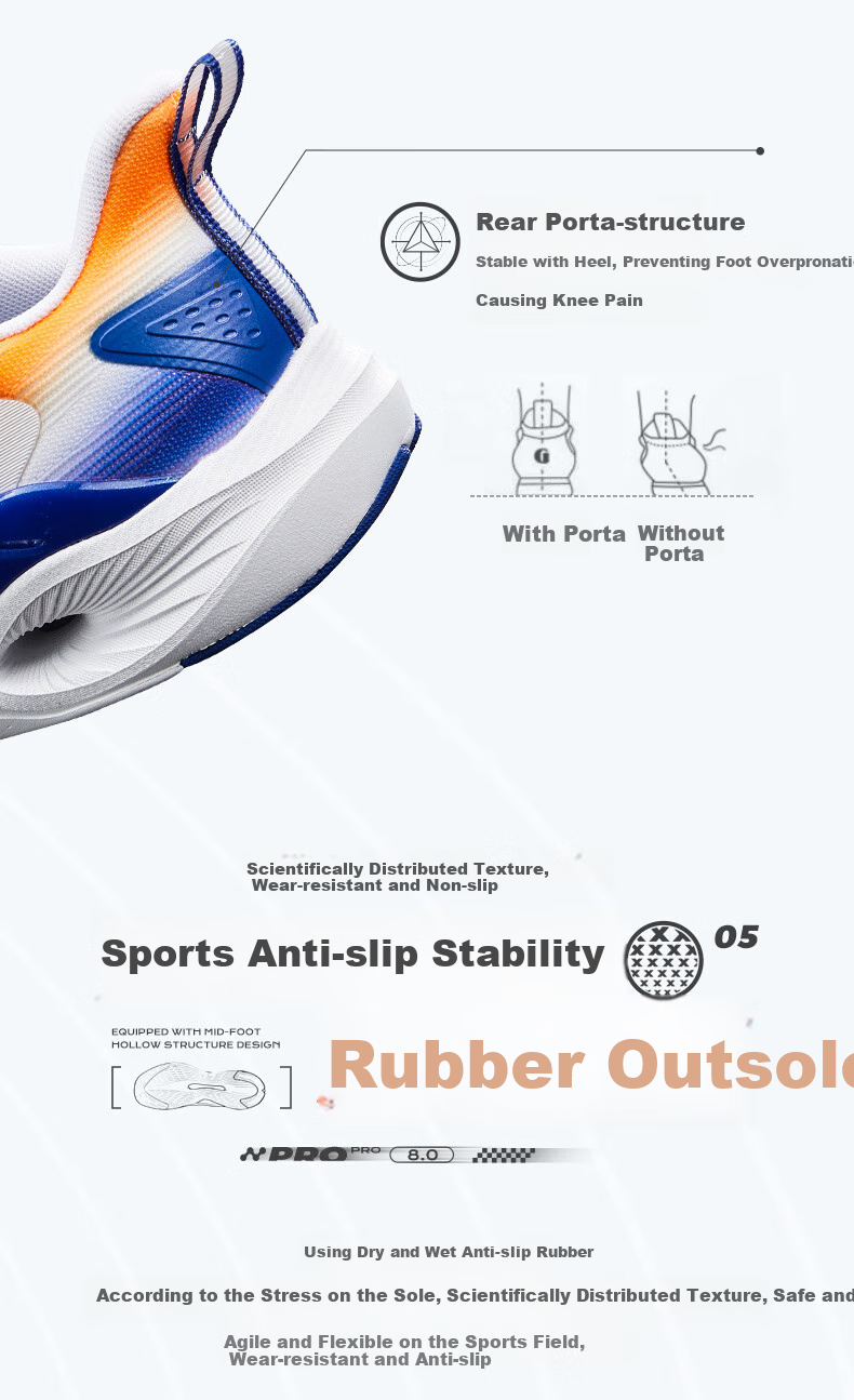 XTEP Children's Shoes, Boys' Mesh Breathable Lightweight Non-Slip Rotating Buckle Running Shoes, Classic White/fluorescent Bright Orange, Size 33 13