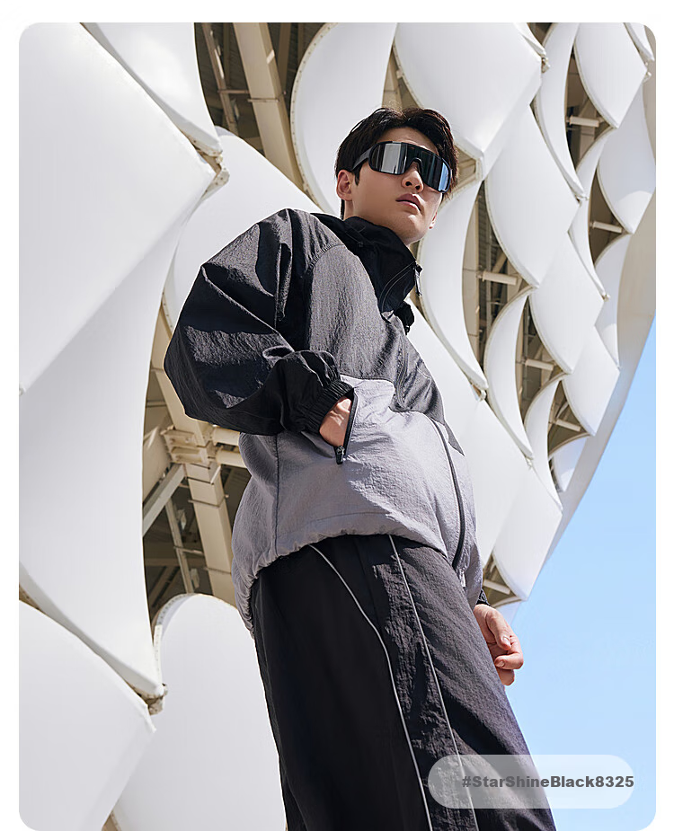 BOSIDENG Unisex Cooling Breathable Sun Protection Jacket Outdoor Fishing Sports Colorblock Couple Jacket 8