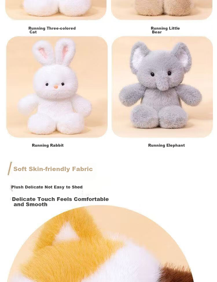 MAILE KID Running Bear Plush Toy for Girls, Children's Valentine's Day Gift, Stuffed Animal Doll 4