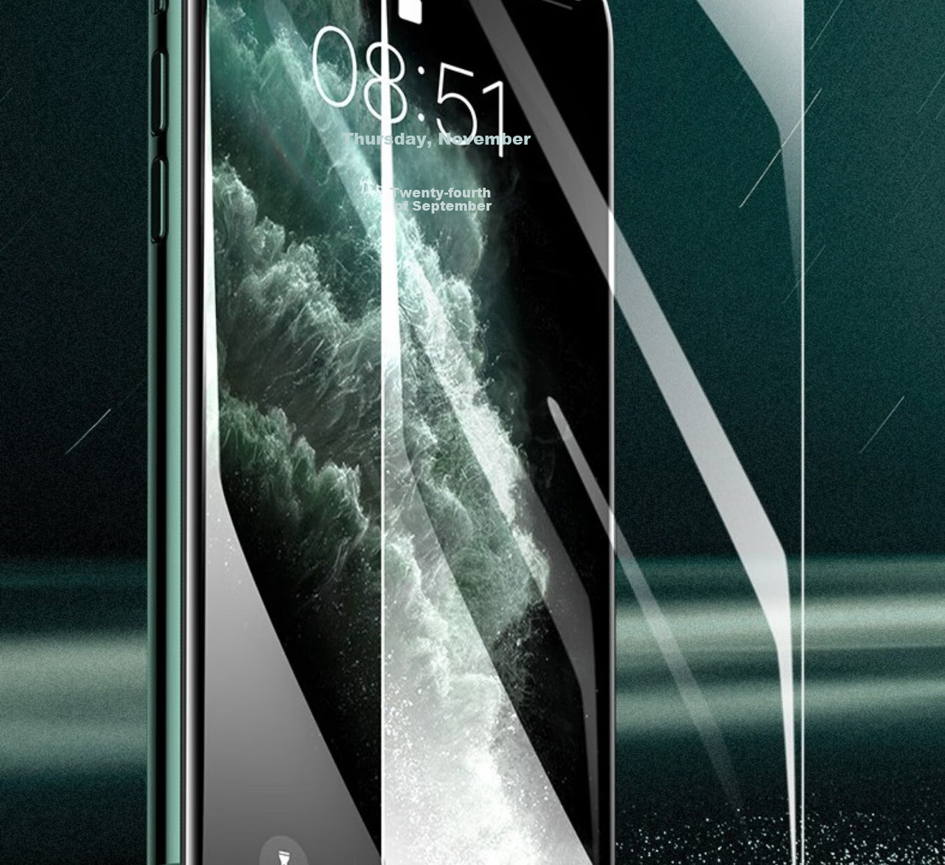 ESCASE Tempered Glass Screen Protector for IPhone 11/XR, High Definition No White Edge Non-Full Coverage Front Glass Film for IPhone 11/XR 2