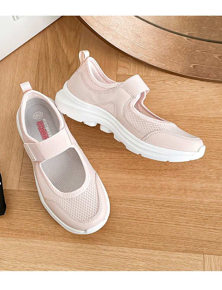 Warrior Women's Shoes 2026 New Shock Absorption and Pressure Relief Breathable Mesh Elderly Shoes Pink Size 39 15