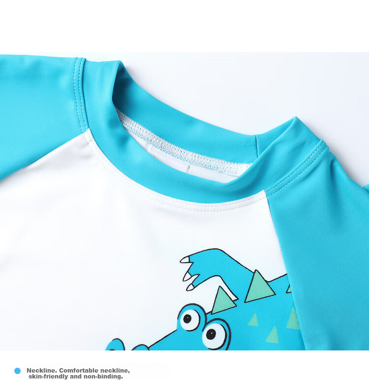 Annil Boys' Two-Piece Swimsuit Set, Summer 2023, Cyan Blue, Size 150 11