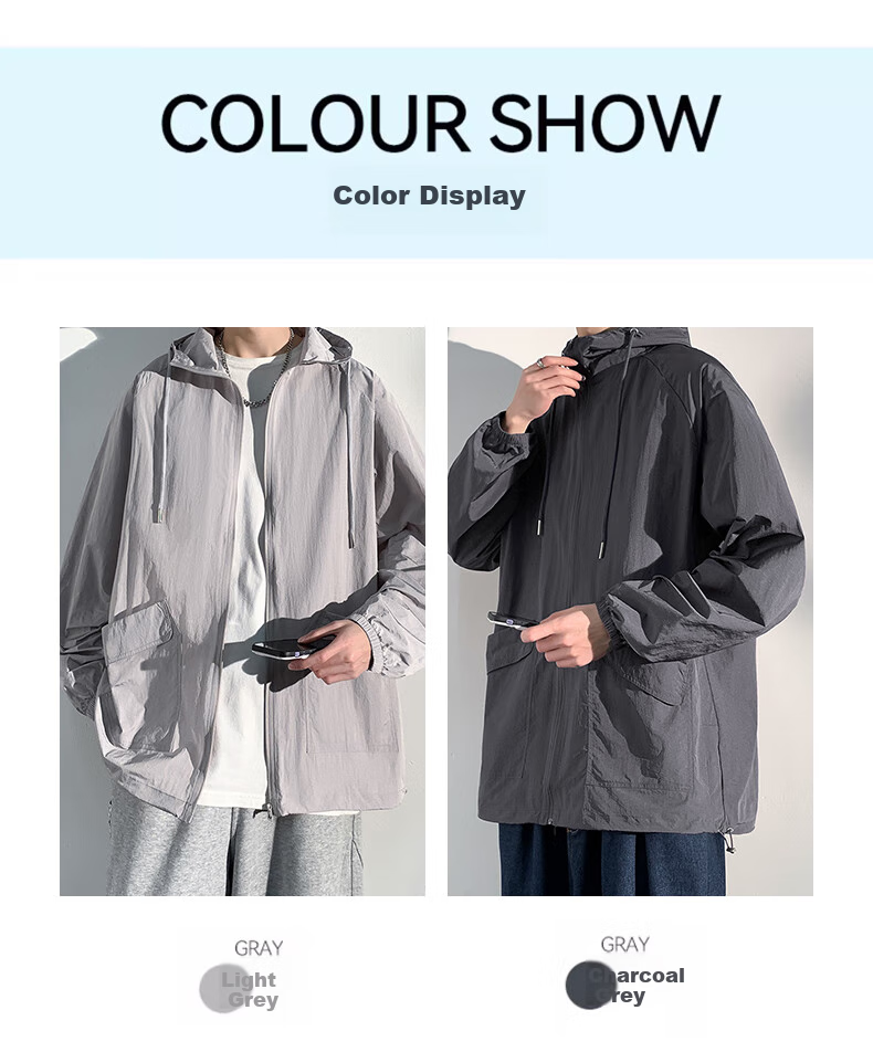 FitonTon Sun Protection Clothing for Men, Lightweight And Breathable Summer Sun Protection Garment, Outdoor Fishing UV-Resistant Men's Jacket, UPF50+ Beach Wear 9