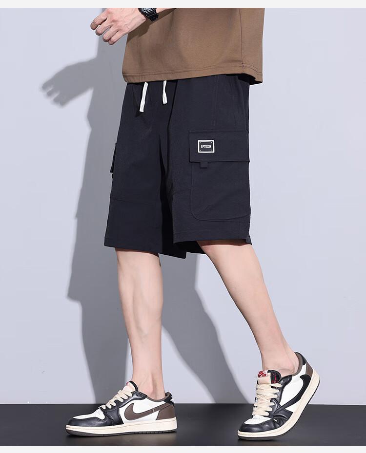 Yipintiancheng [Workwear Shorts] 2025 Summer Men's Five-Point Pants, Fashionable Workwear Multi-Pocket Trendy Outdoor Sports Shorts 7