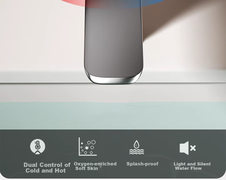 WUZORY [Germany] Washbasin Faucet, Hot And Cold Water Two-In Bathroom Sink, Face Basin, Washbasin Faucet 16