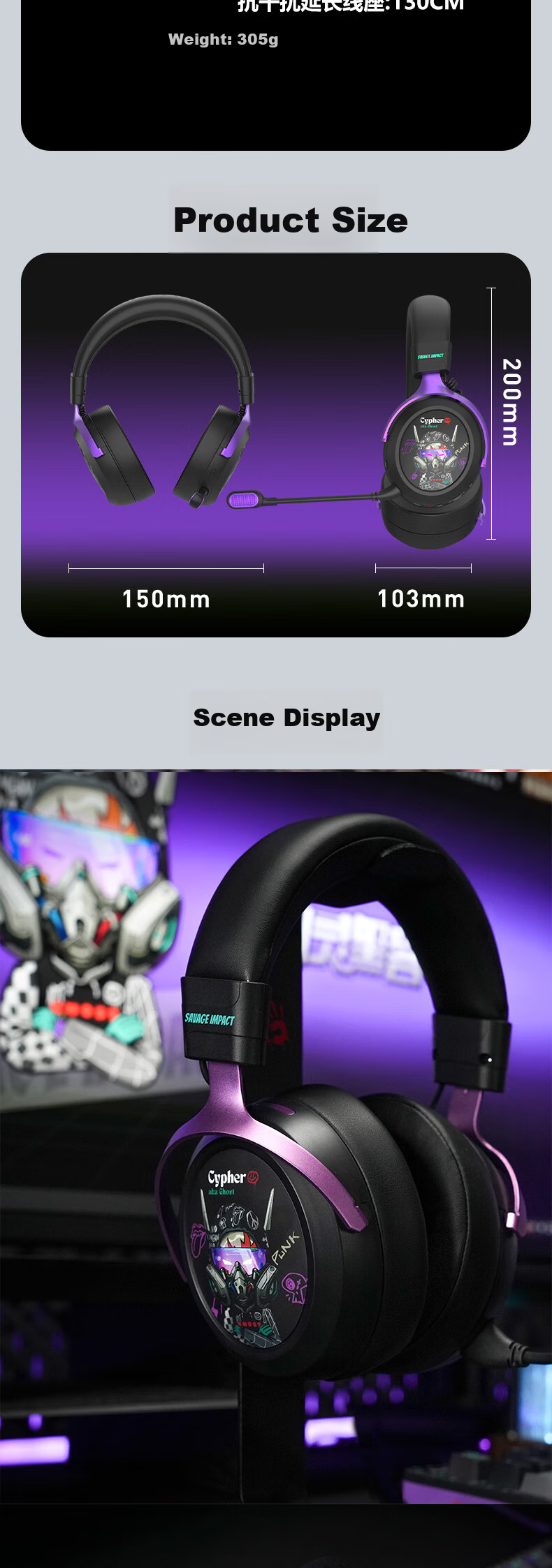 A4TECH Wild Tribe MR595PRO Wireless/Bluetooth/Wired Gaming Headset Over-Ear Blood Hand Phantom PUBG CS Valorant Lightweight Delta Gaming Phantom Hacker 14