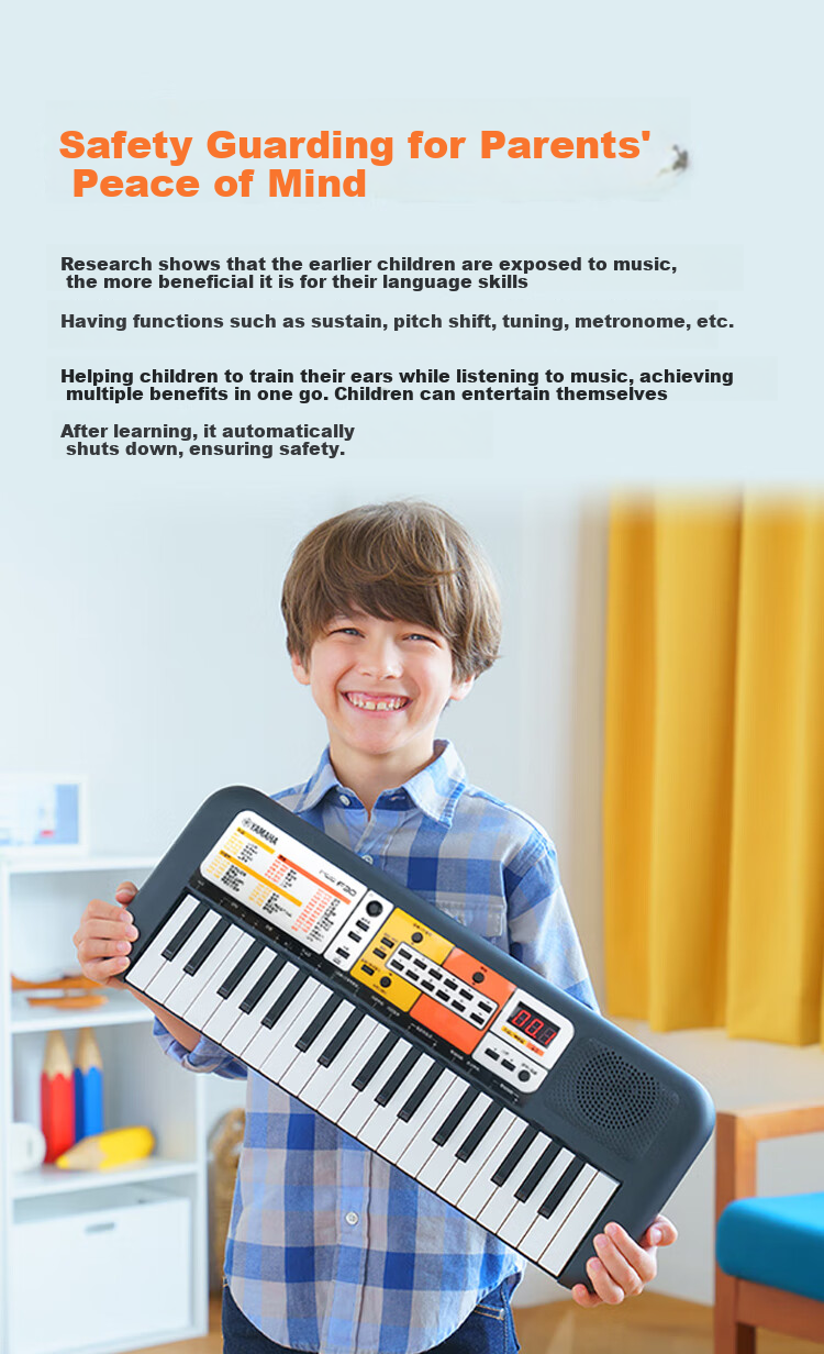YAMAHA Electronic Keyboard PSS-F30, Children's Toy with 37 Keys, Musical Instrument for Toddlers And Early Educatio 5