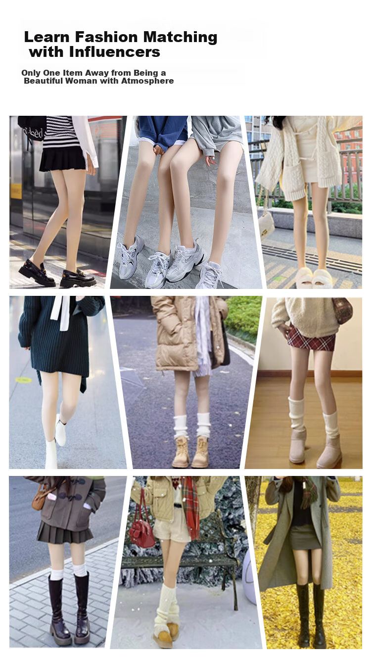 Afandi Women's Leggings Socks, Autumn New Arrival, Natural Color, Breathable Layered, Heat-Retaining, Sheer Stockings, Pantyhose 3