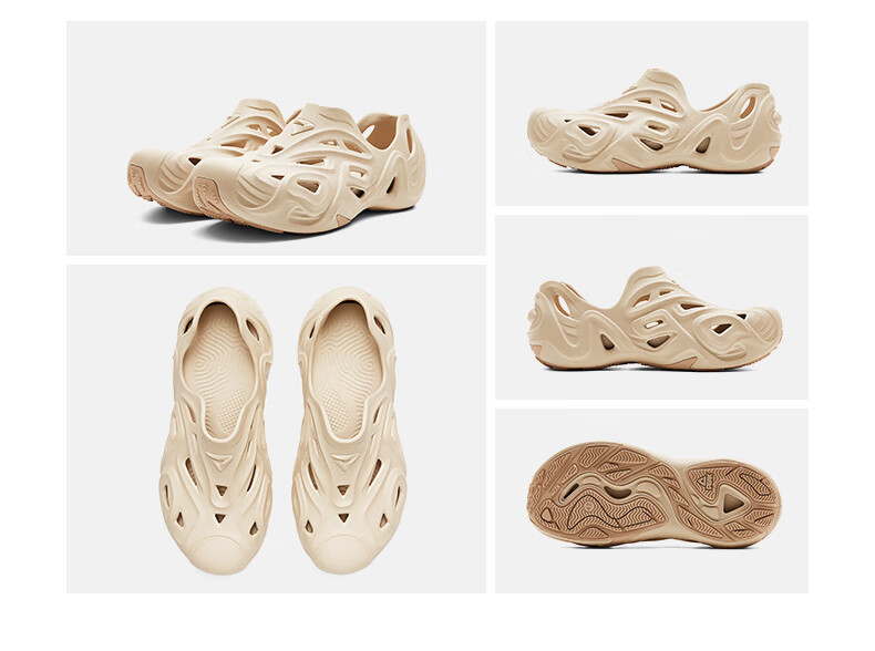 PEAK Taiji Qu Lang Su Xi Shoes for Men, Summer Outdoor Sports Sandals, New Soft-Soled Non-Slip Hole Shoes, DL520791 34